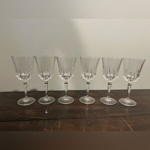 6 Elegant Crystal Wine Glass Set